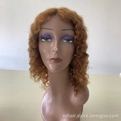 Factory Wholesale Color Bob Wigs Human Hair, Brazilian Bob Lace Wig 100% Human Hair Curly Short Bob Wigs